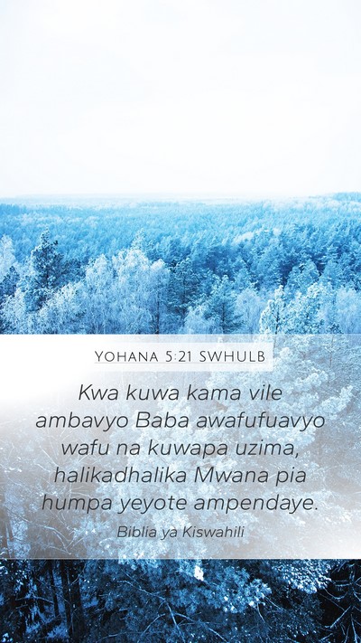 Yohana 5:21 SWHULB Bible Verse Image