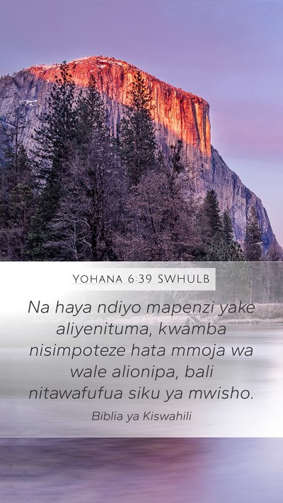 Yohana 6:39 SWHULB Bible Verse Image