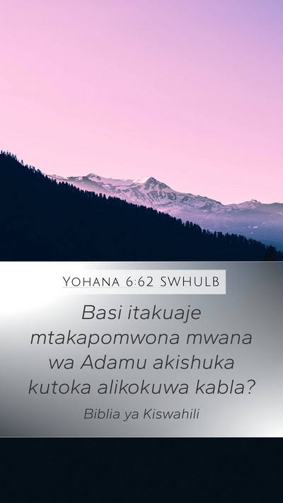 Yohana 6:62 SWHULB Bible Verse Image