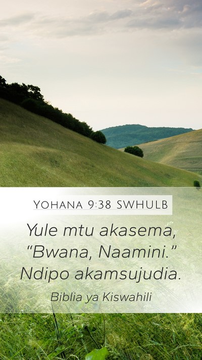 Yohana 9:38 SWHULB Bible Verse Image