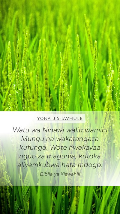 Yona 3:5 SWHULB Bible Verse Image
