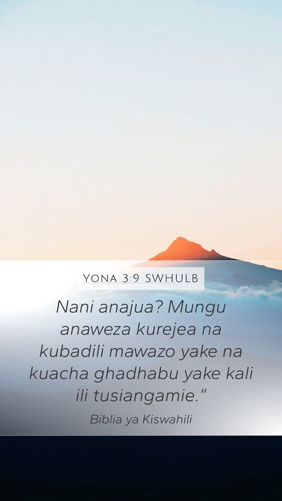 Yona 3:9 SWHULB Bible Verse Image