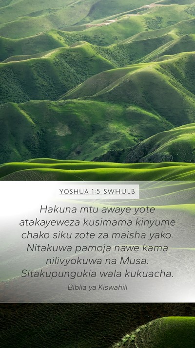 Yoshua 1:5 SWHULB Bible Verse Image