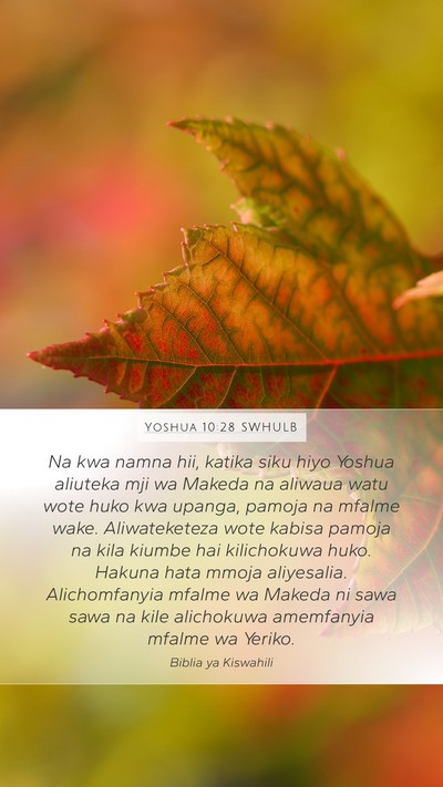 Yoshua 10:28 SWHULB Bible Verse Image