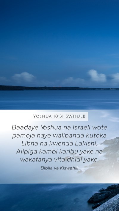 Yoshua 10:31 SWHULB Bible Verse Image