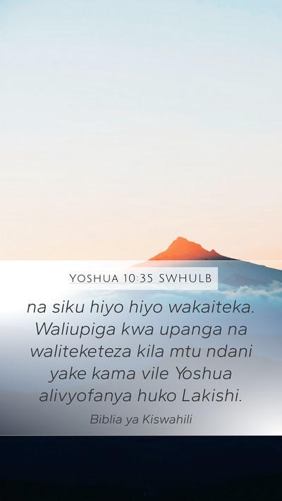 Yoshua 10:35 SWHULB Bible Verse Image