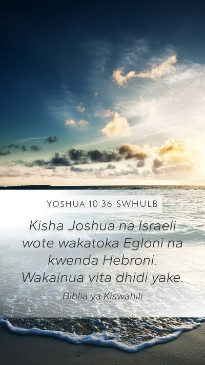 Yoshua 10:36 SWHULB Bible Verse Image