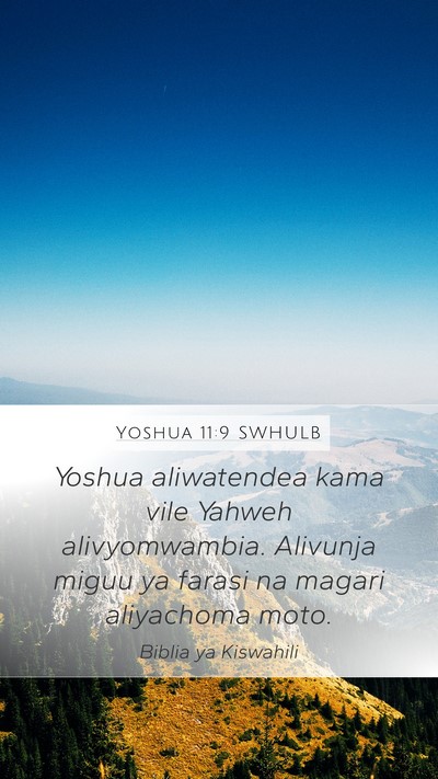 Yoshua 11:9 SWHULB Bible Verse Image