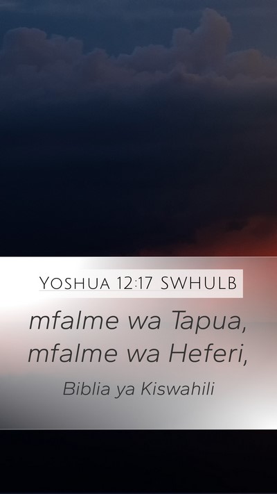 Yoshua 12:17 SWHULB Bible Verse Image