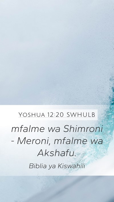 Yoshua 12:20 SWHULB Bible Verse Image