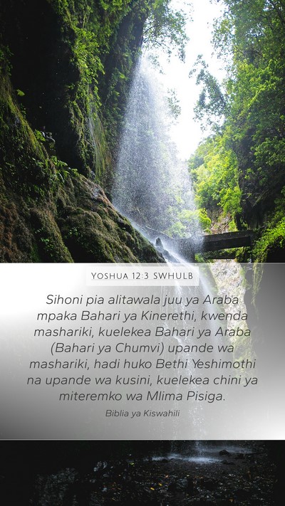 Yoshua 12:3 SWHULB Bible Verse Image