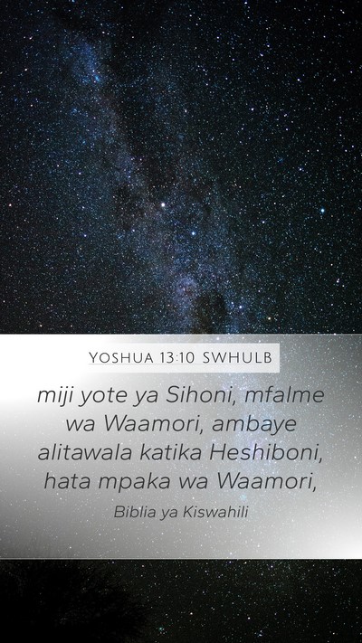 Yoshua 13:10 SWHULB Bible Verse Image