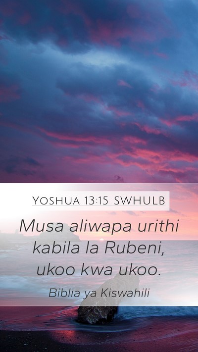 Yoshua 13:15 SWHULB Bible Verse Image