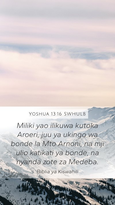 Yoshua 13:16 SWHULB Bible Verse Image