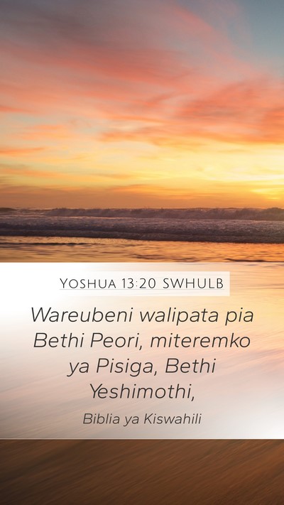 Yoshua 13:20 SWHULB Bible Verse Image