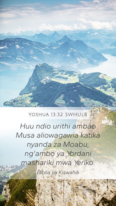 Yoshua 13:32 SWHULB Bible Verse Image