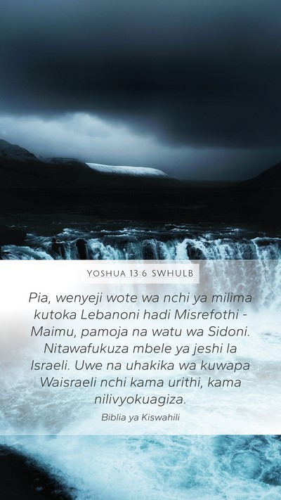 Yoshua 13:6 SWHULB Bible Verse Image