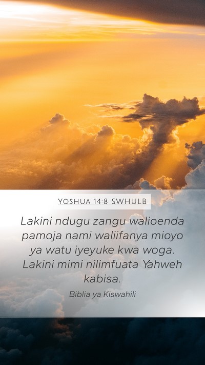 Yoshua 14:8 SWHULB Bible Verse Image