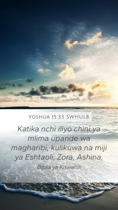 Yoshua 15:33 SWHULB Bible Verse Image