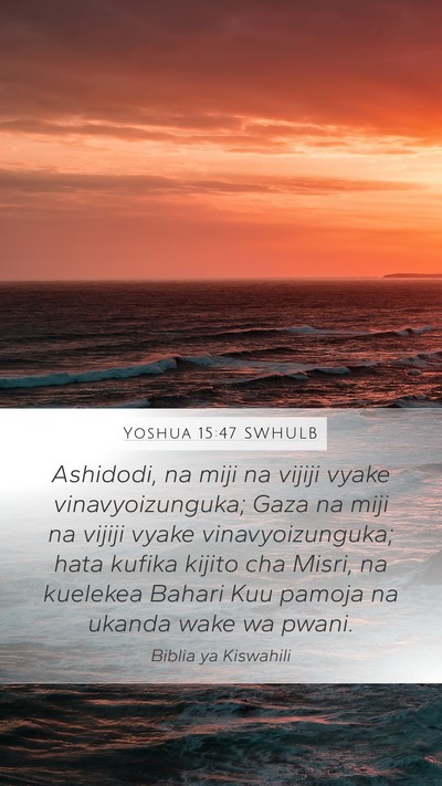 Yoshua 15:47 SWHULB Bible Verse Image