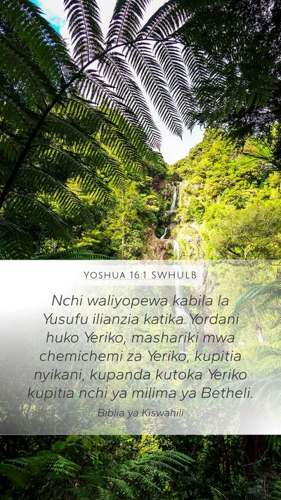 Yoshua 16:1 SWHULB Bible Verse Image