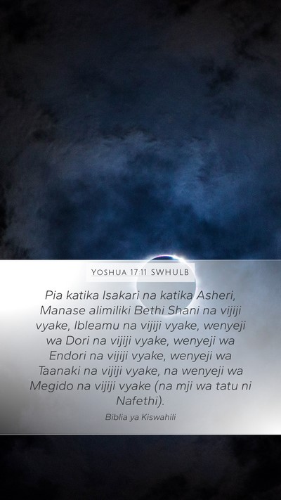 Yoshua 17:11 SWHULB Bible Verse Image