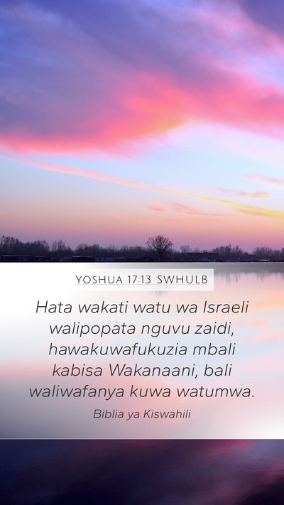 Yoshua 17:13 SWHULB Bible Verse Image