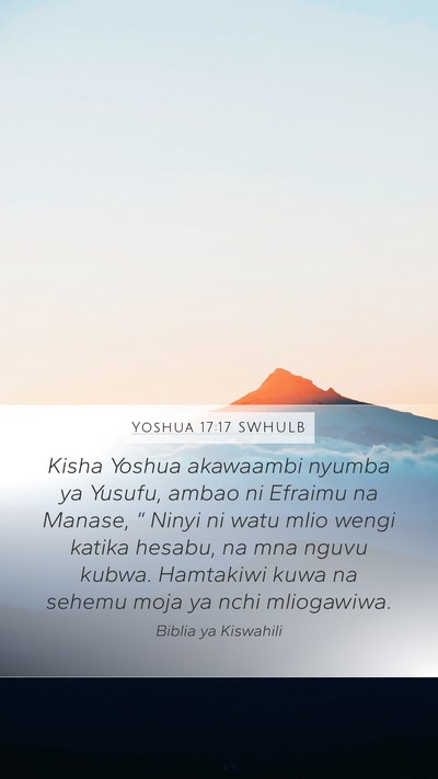 Yoshua 17:17 SWHULB Bible Verse Image