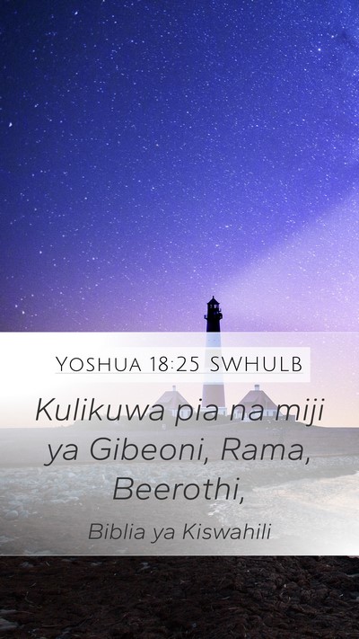 Yoshua 18:25 SWHULB Bible Verse Image