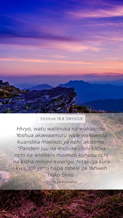 Yoshua 18:8 SWHULB Bible Verse Image