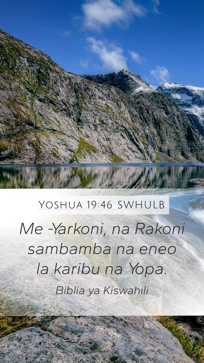 Yoshua 19:46 SWHULB Bible Verse Image