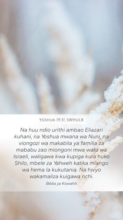 Yoshua 19:51 SWHULB Bible Verse Image