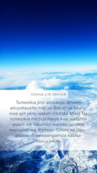 Yoshua 2:10 SWHULB Bible Verse Image