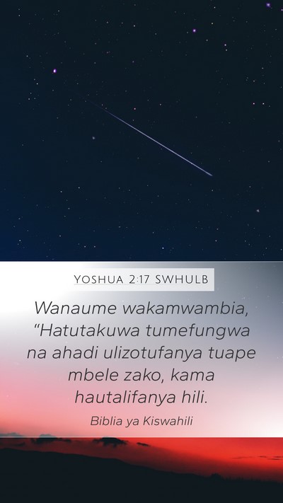 Yoshua 2:17 SWHULB Bible Verse Image