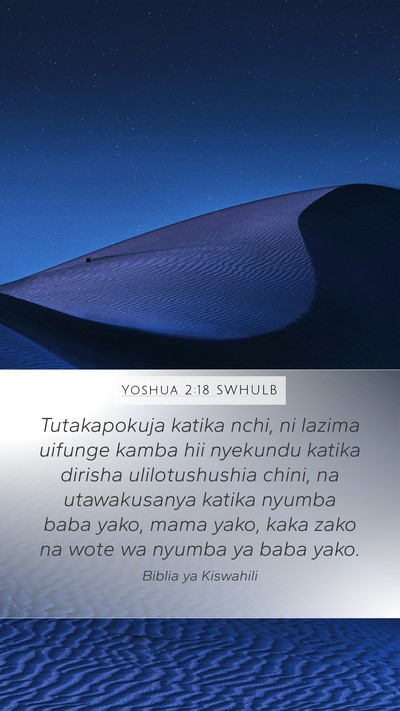 Yoshua 2:18 SWHULB Bible Verse Image
