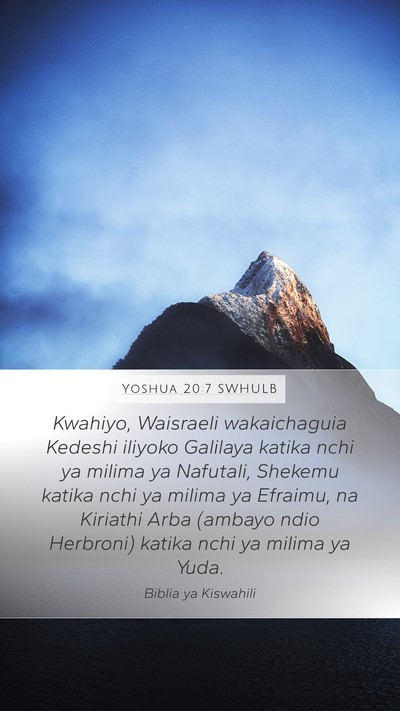 Yoshua 20:7 SWHULB Bible Verse Image