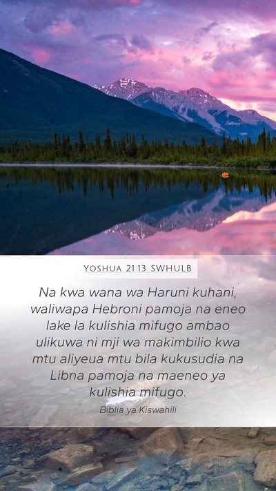 Yoshua 21:13 SWHULB Bible Verse Image