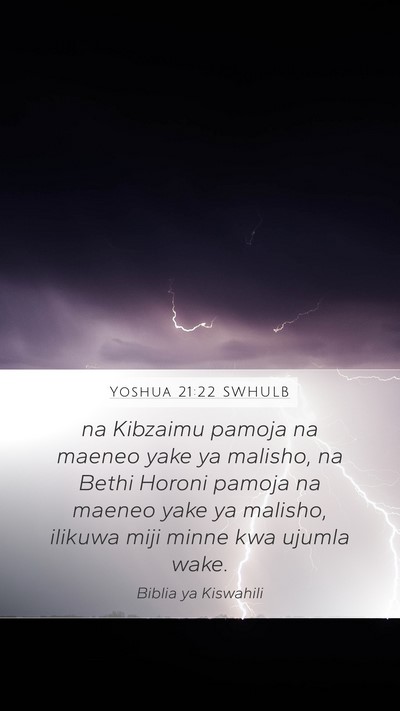 Yoshua 21:22 SWHULB Bible Verse Image