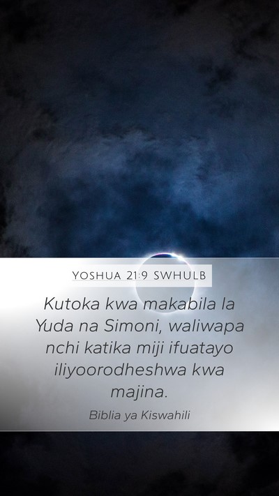 Yoshua 21:9 SWHULB Bible Verse Image