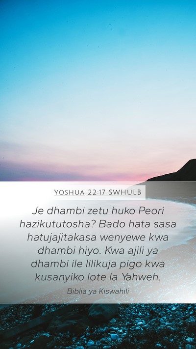 Yoshua 22:17 SWHULB Bible Verse Image