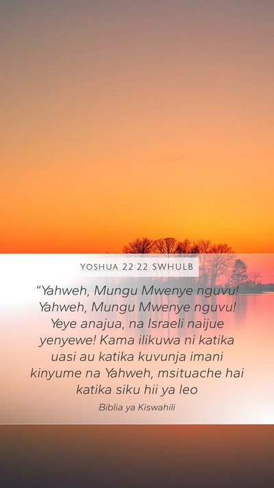 Yoshua 22:22 SWHULB Bible Verse Image