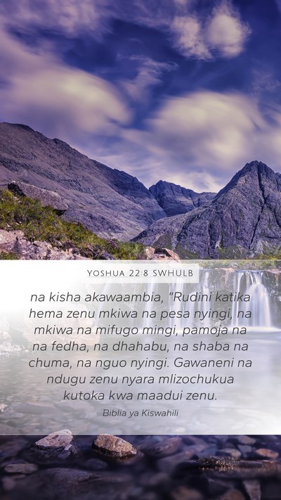 Yoshua 22:8 SWHULB Bible Verse Image