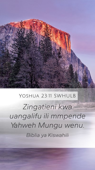 Yoshua 23:11 SWHULB Bible Verse Image