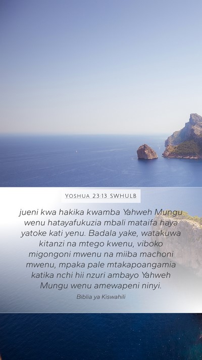 Yoshua 23:13 SWHULB Bible Verse Image