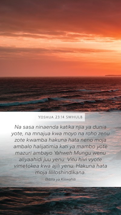 Yoshua 23:14 SWHULB Bible Verse Image