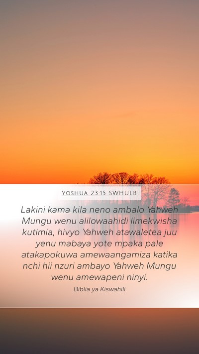 Yoshua 23:15 SWHULB Bible Verse Image