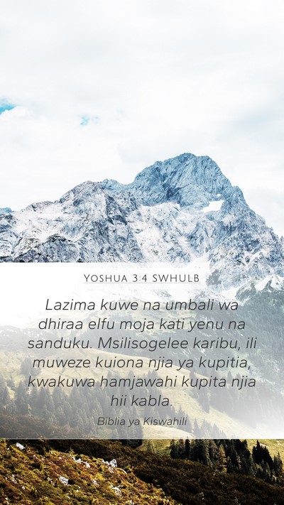 Yoshua 3:4 SWHULB Bible Verse Image