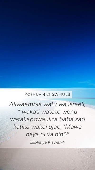 Yoshua 4:21 SWHULB Bible Verse Image