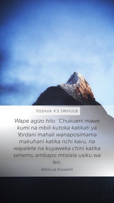 Yoshua 4:3 SWHULB Bible Verse Image