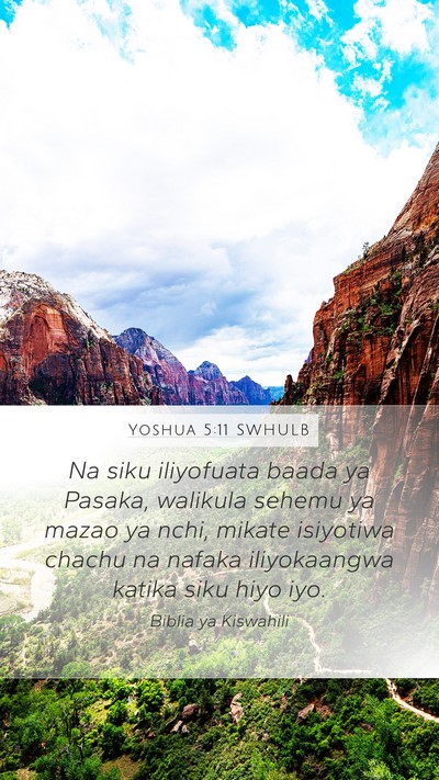 Yoshua 5:11 SWHULB Bible Verse Image